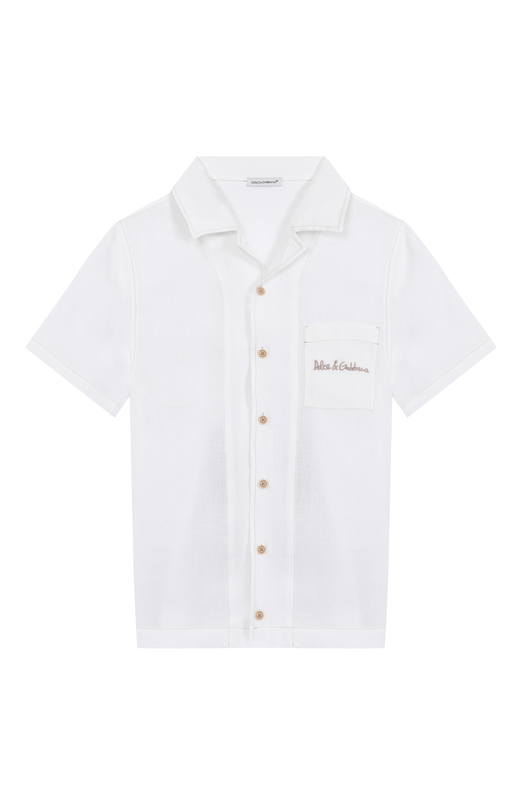 Льняная рубашка DOLCE & GABBANA, арт. L44S24/FU4LH/8-14, фото 1