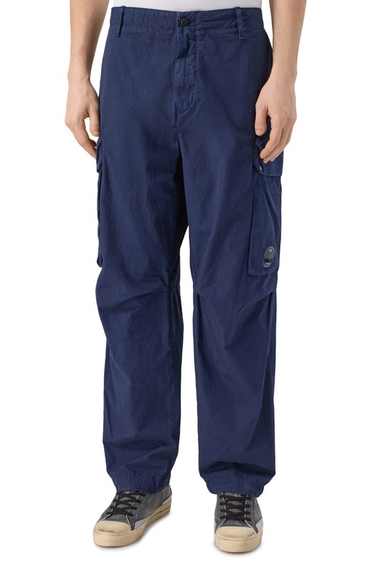 Хлопковые брюки-карго C.P. Company 20CMPA128A/110325G Синий  20CMPA128A/110325G Фото 3