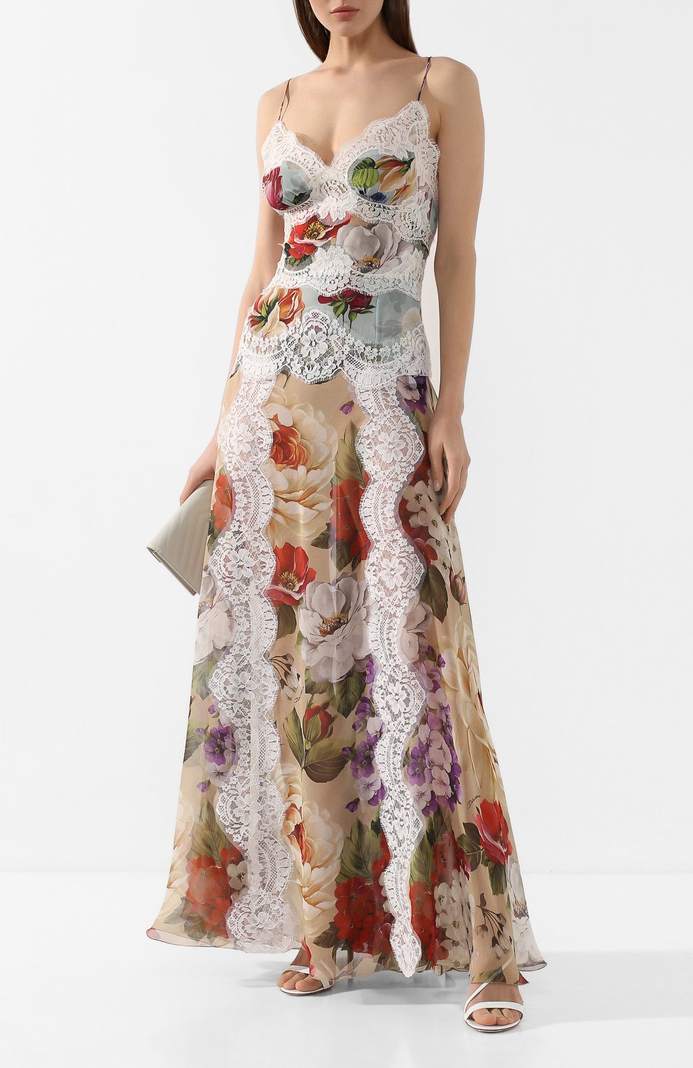 Платье из смеси шелка и хлопка DOLCE & GABBANA, арт. F6H5AT/GDS39, фото 2