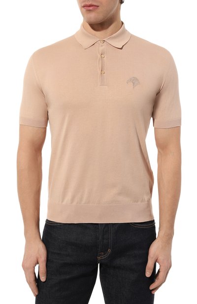 Хлопковое поло STEFANO RICCI бежевого цвета по цене 86450 руб., арт. K313030P13/F23145, фото 3 Хлопковое поло STEFANO RICCI, арт. K313030P13/F23145, фото 3