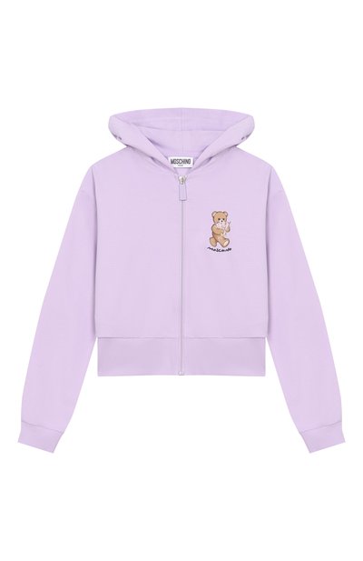 Костюм из толстовки и брюк MOSCHINO сиреневого цвета по цене 29950 руб., арт. HAK033/LDA00_001, фото 2 Костюм из толстовки и брюк MOSCHINO, арт. HAK033/LDA00_001, фото 2