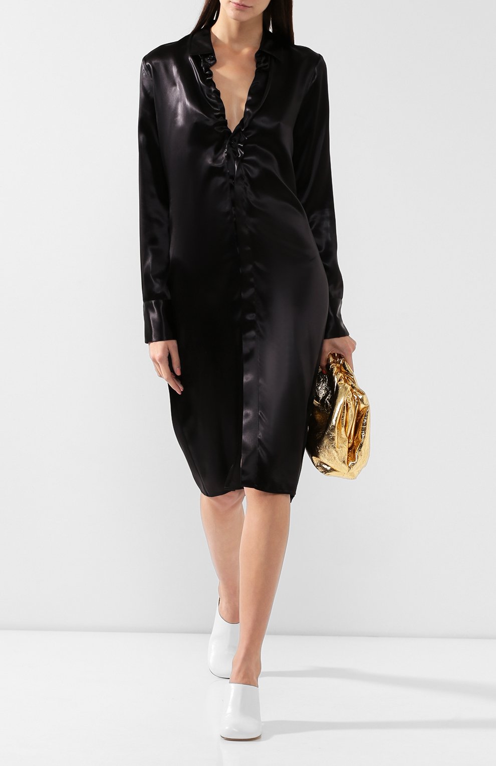 Атласное платье BOTTEGA VENETA, арт. 595299/VKD40, фото 2
