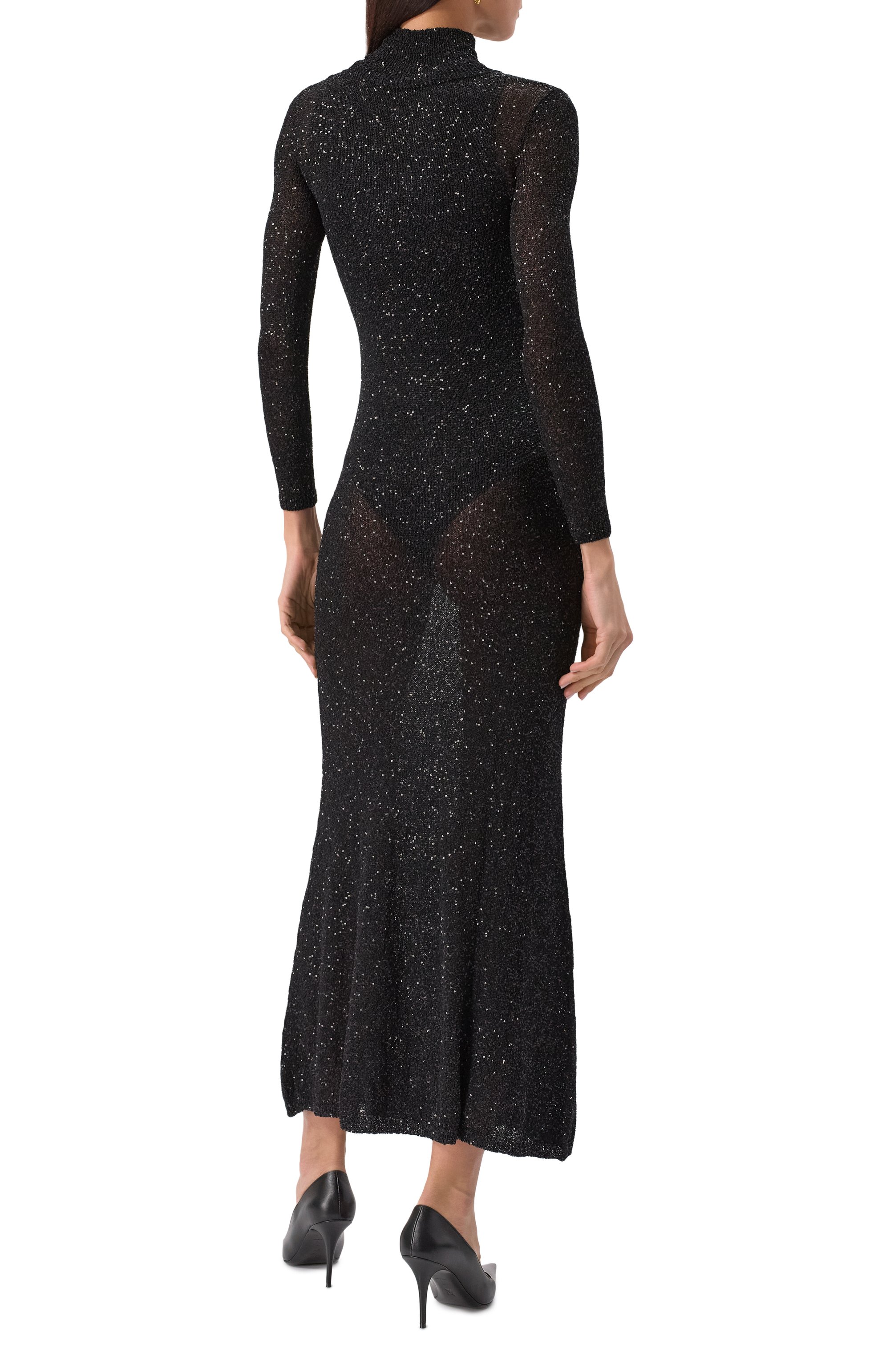 Платье с отделкой пайетками BALENCIAGA, арт. 813110/T7196, фото 4