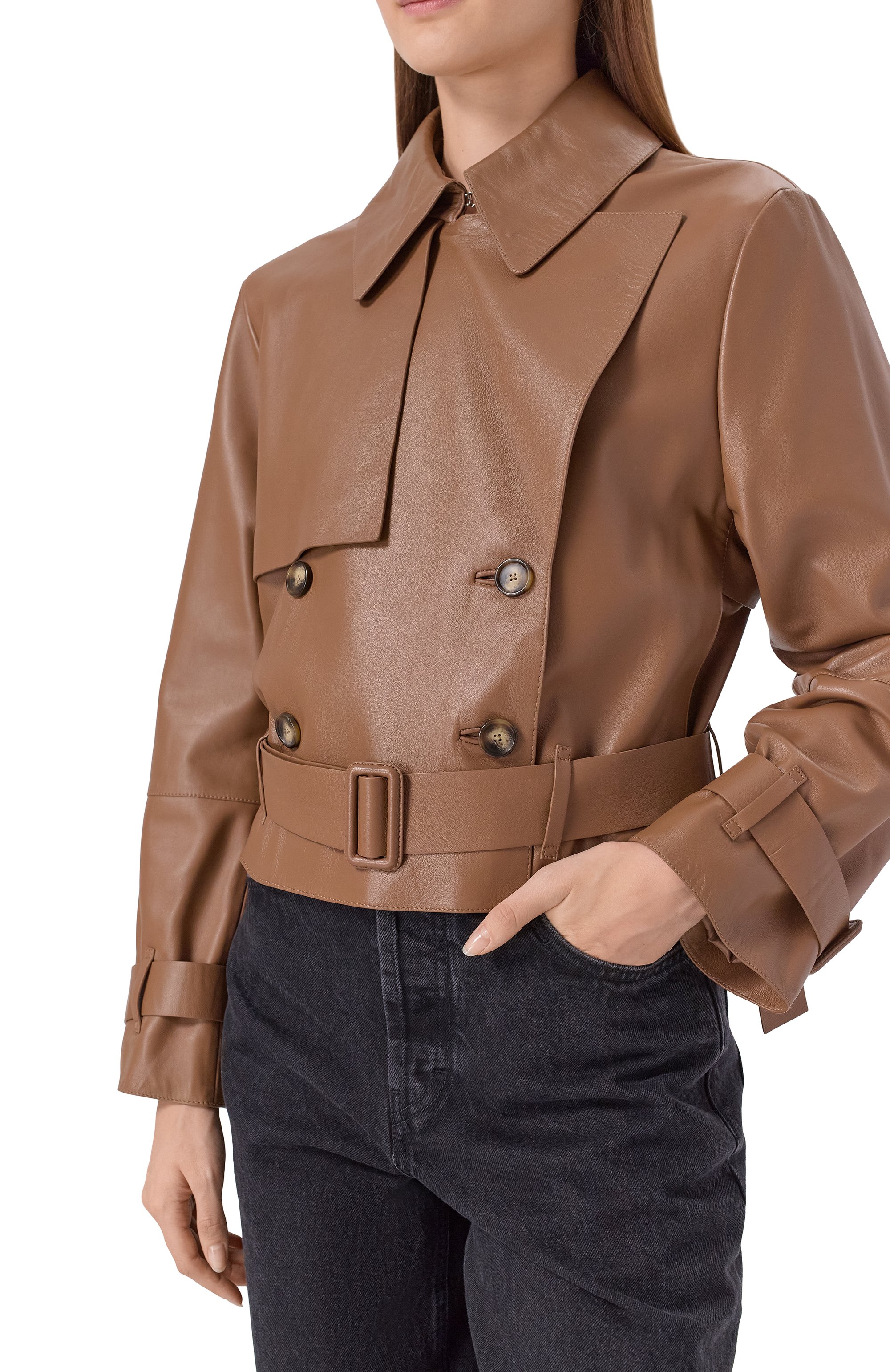 Кожаный тренч BOSS, арт. 50541289, фото 5