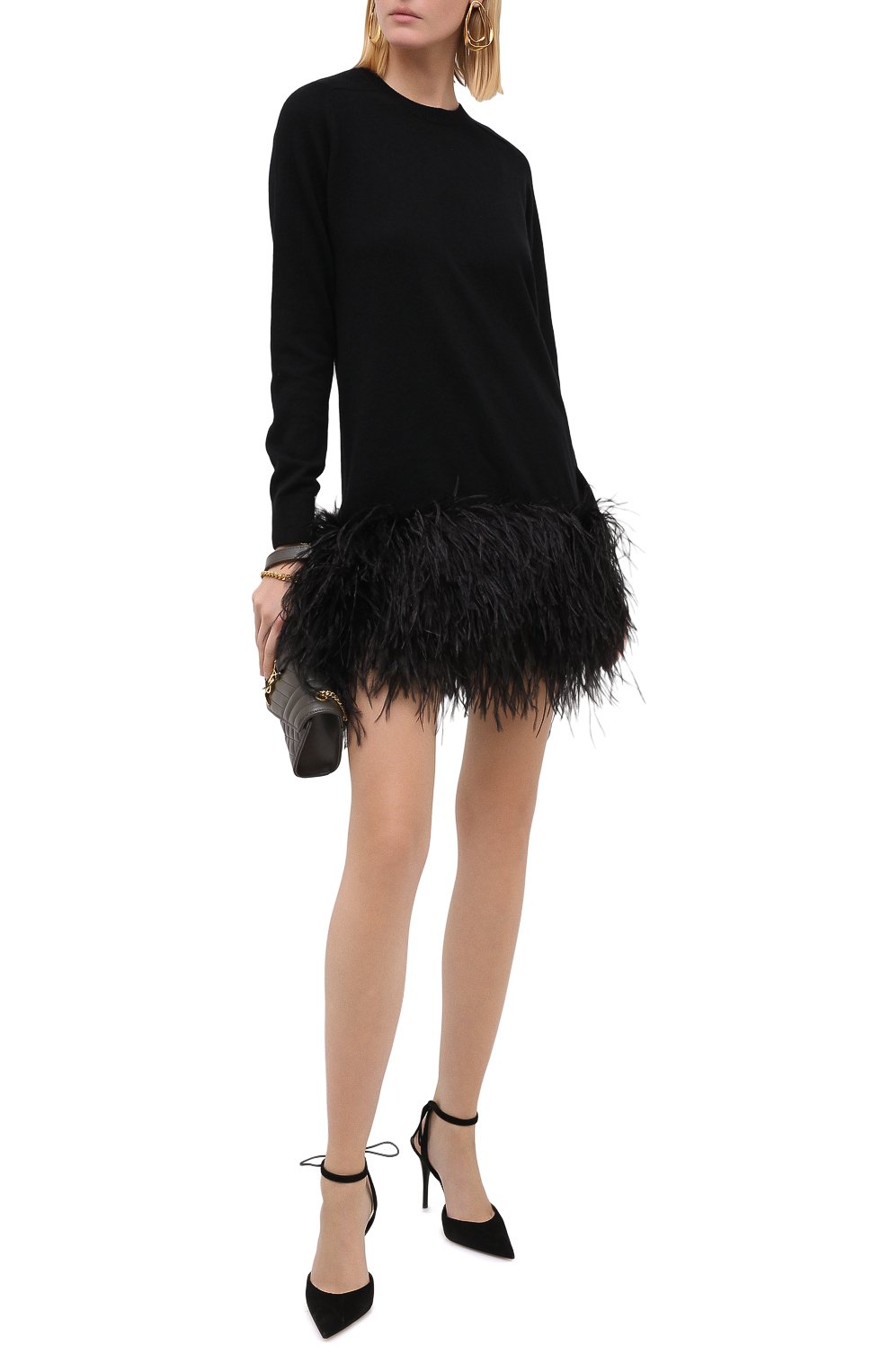 Кашемировое платье SAINT LAURENT, арт. 632196/YATC2, фото 2