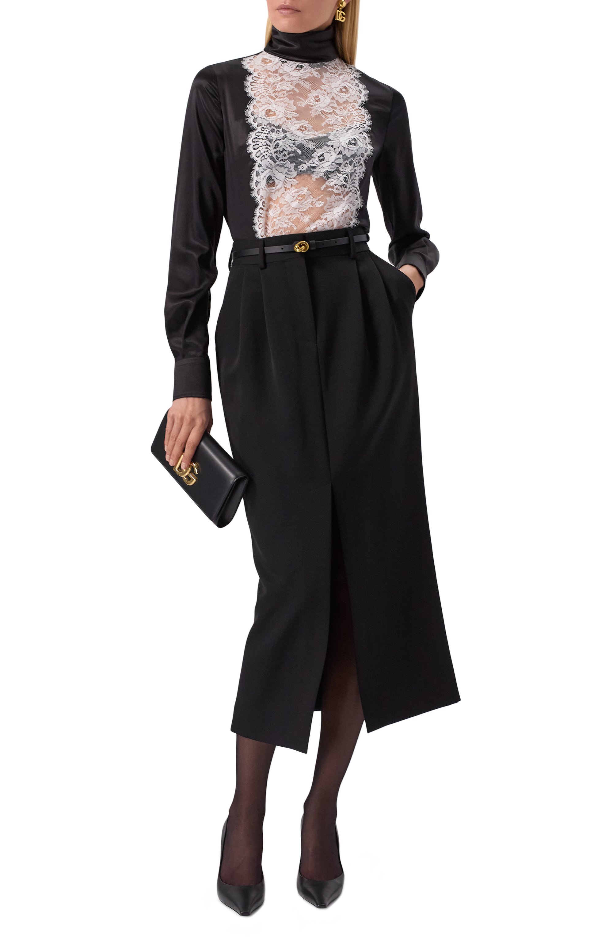 Топ из шелка и вискозы DOLCE & GABBANA, арт. F7AK0T/FU1AU, фото 2