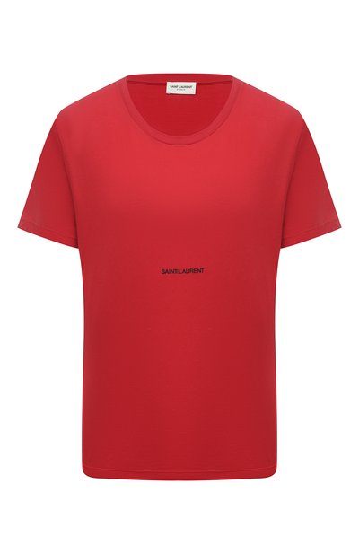 Женская хлопковая футболка SAINT LAURENT, арт. 641192/YBYL2