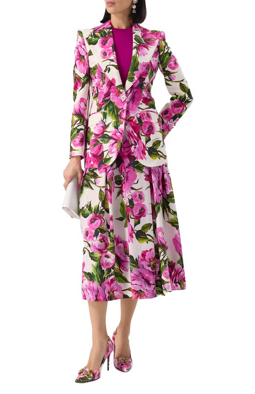 Хлопковый жакет Dolce & Gabbana F29UCT/FSFN9 Разноцветный  F29UCT/FSFN9 Фото 2