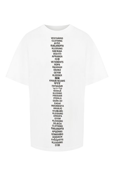 Женская хлопковая футболка VETEMENTS, арт. USS197067/W
