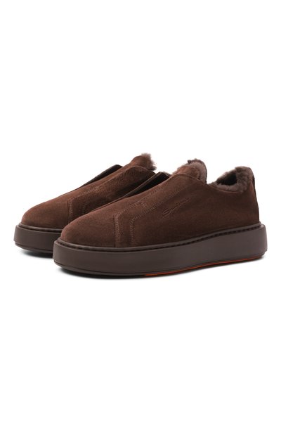 Женские замшевые кеды cleanic SANTONI, арт. WBCG61323SM0PSAP