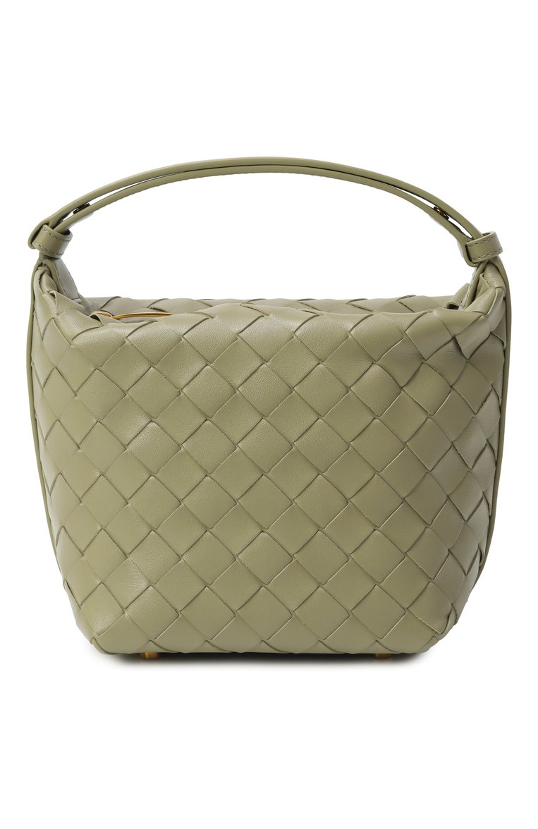 Женская сумка wallace BOTTEGA VENETA светло-зеленого цвета, арт. 776781/V3IV1 | Фото 1 (Размер: small; Материал: Натуральная кожа; Автоматизация состава: Проставлено; Автоматизация ТО: Проставлено)