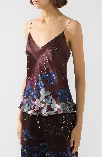 Шелковый топ на бретельках с принтом MENG, арт. LW-9-CH-MLR, фото 3
