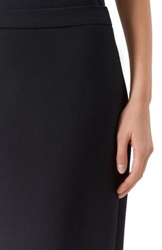 Женская юбка ELIE SAAB черного цвета, арт. SK126 | Фото 5 (Материал сплава: Проставлено; Материал подклада: Синтетический материал; Материал внешний: Шерсть, Синтетический материал; Драгоценные камни: Проставлено; Длина Ж (юбки, платья, шорты): Миди; Кросс-КТ: костюм; Стили: Романтичный)
