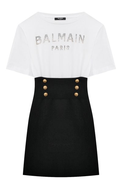 Хлопковое платье BALMAIN, арт. BT1D21