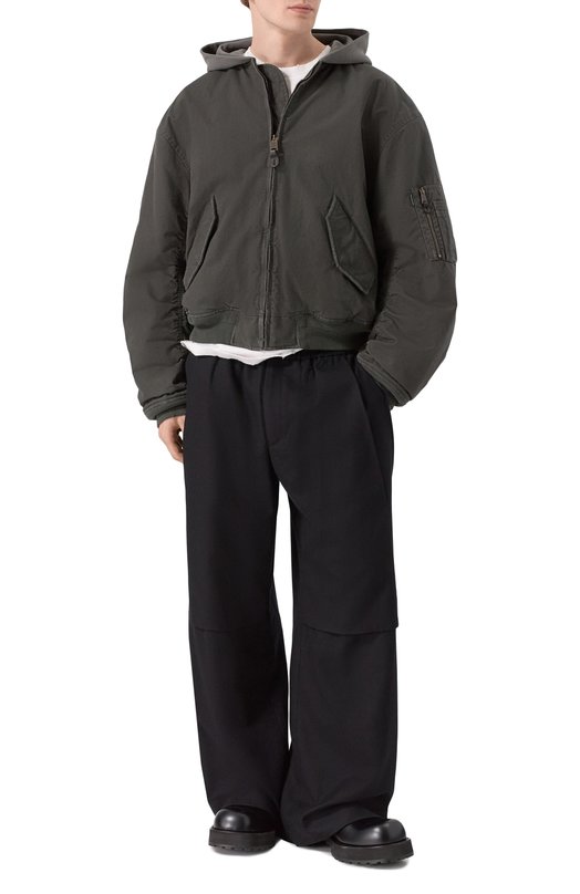 Хлопковый бомбер Balenciaga 857699/TTP10 Зелёный  857699/TTP10 Фото 2