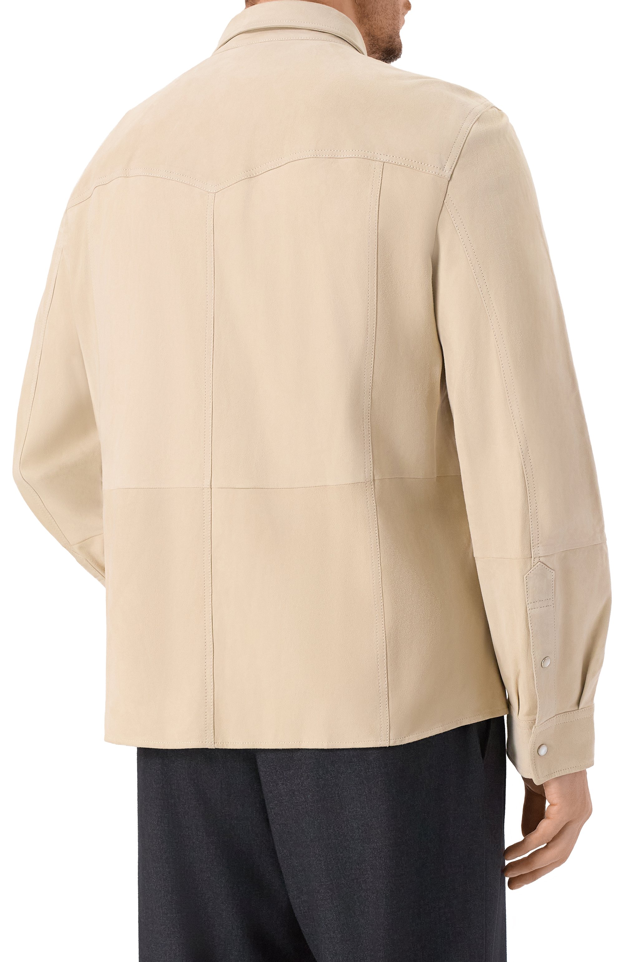 Замшевая куртка-рубашка BRUNELLO CUCINELLI, арт. MPCMI1721, фото 4