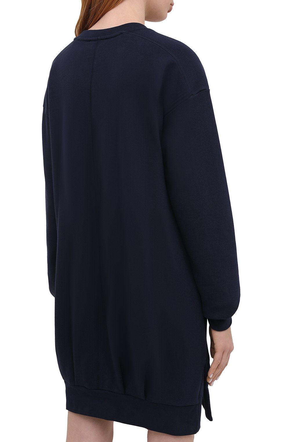 Хлопковое платье EMPORIO ARMANI темно-синего цвета по цене 21600 руб., арт. 164395/0A265, фото 4 Хлопковое платье EMPORIO ARMANI, арт. 164395/0A265, фото 4