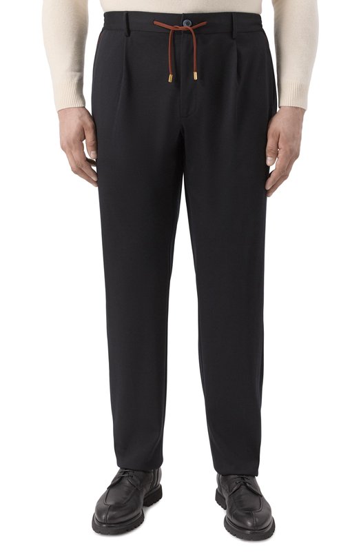 Шерстяные брюки Stefano Ricci M1T5100180/WPL01S/66 Чёрный  M1T5100180/WPL01S/66 Фото 3