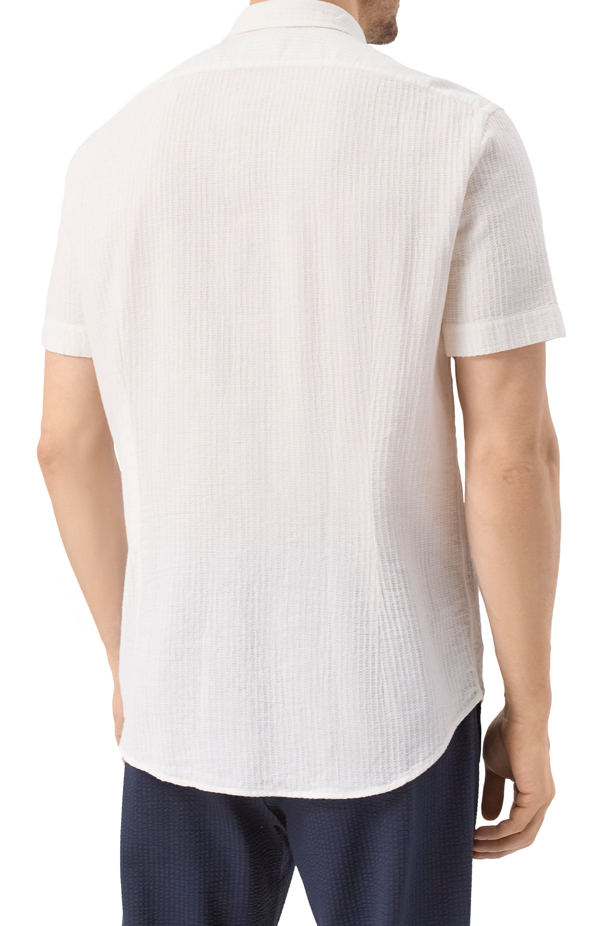 Рубашка изо льна и хлопка VAN LAACK кремового цвета по цене 23800 руб., арт. VL-R0Y-S-TFWK/150075, фото 4 Рубашка изо льна и хлопка VAN LAACK, арт. VL-R0Y-S-TFWK/150075, фото 4