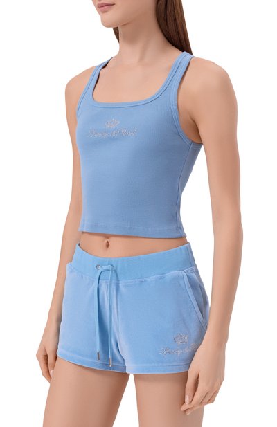 Хлопковый топ SPORTY AND RICH, арт. T0116716689BL50/JUICY CR0WN RIBBED TANK, фото 3