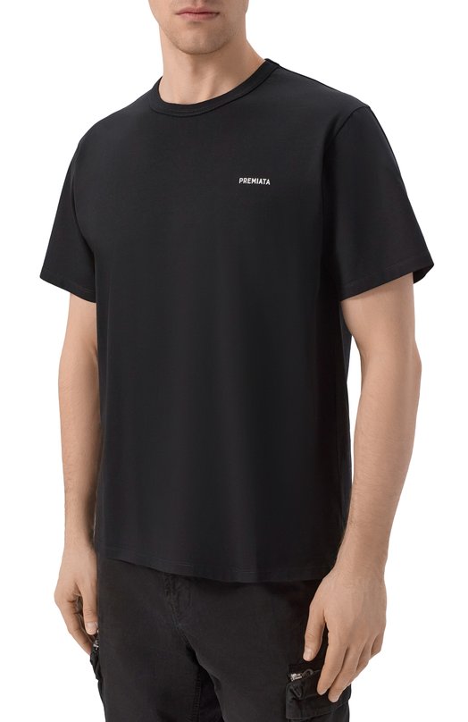 Хлопковая футболка Premiata PA1032 Чёрный  PA1032 Фото 3