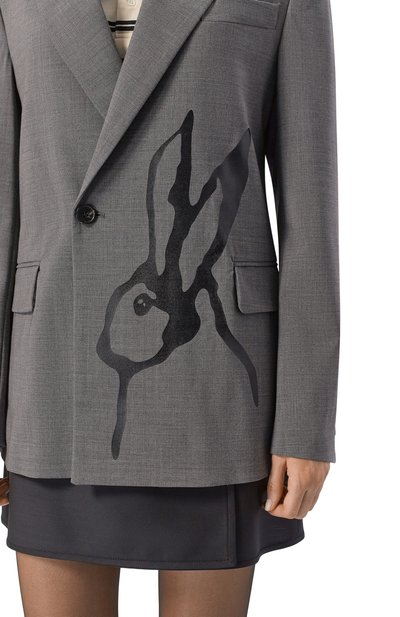 Шерстяной жакет MSGM темно-серого цвета по цене 69950 руб., арт. 3941MDG25X/257605, фото 5 Шерстяной жакет MSGM, арт. 3941MDG25X/257605, фото 5