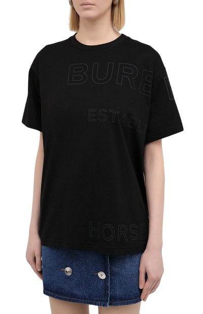 Хлопковая футболка BURBERRY, арт. 8036185, фото 3