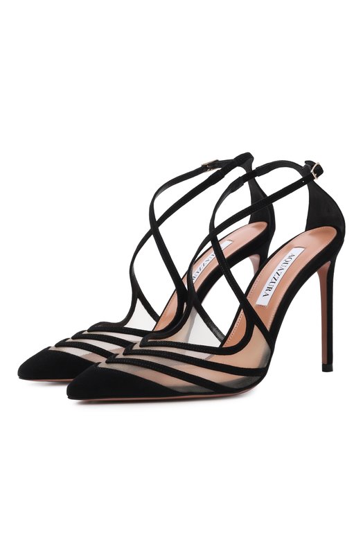Комбинированные туфли Alana 105 Aquazzura AANHIGP0-SFE-000 Чёрный AANHIGP0-SFE-000