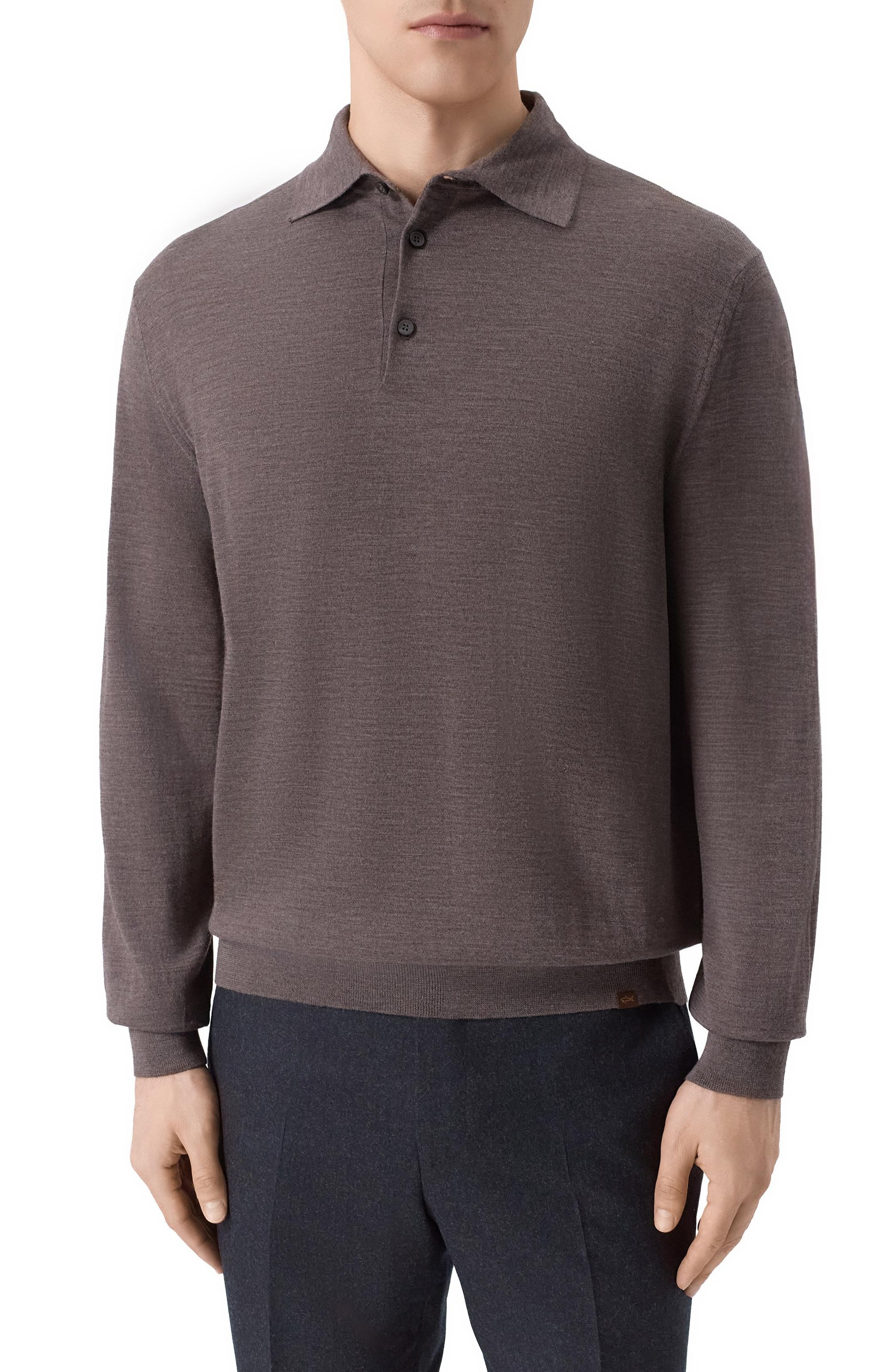 Шерстяное поло PAUL&SHARK коричневого цвета по цене 56850 руб., арт. 99311031_001, фото 3 Шерстяное поло PAUL&SHARK, арт. 99311031_001, фото 3