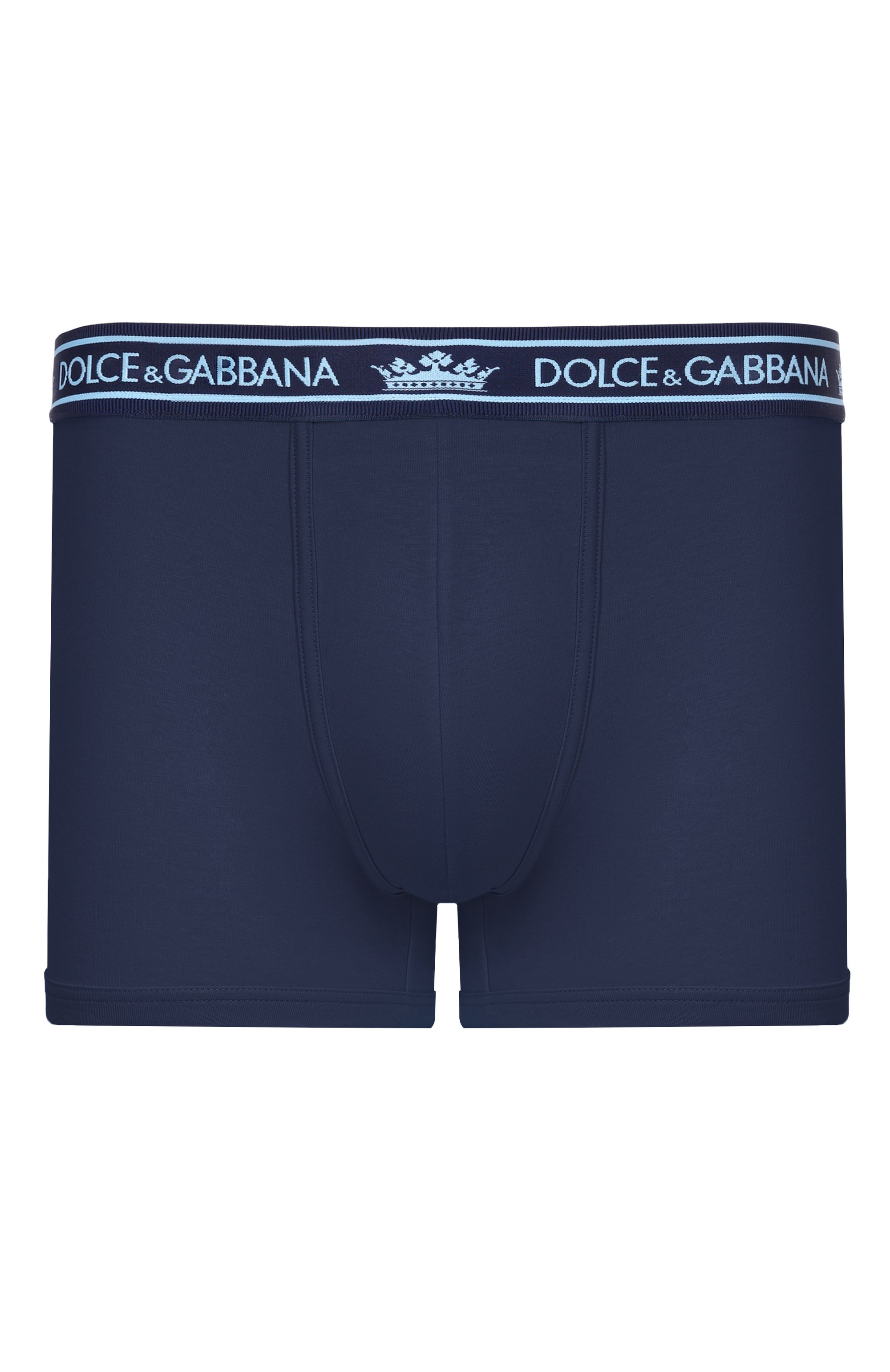 Хлопковые боксеры DOLCE & GABBANA темно-синего цвета по цене 8420 руб., арт. M4F47J/0N0DA, фото 1 Хлопковые боксеры DOLCE & GABBANA, арт. M4F47J/0N0DA, фото 1