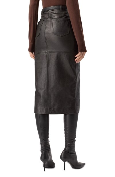 Кожаная юбка SELF-PORTRAIT, арт. RS25092MSK, фото 4