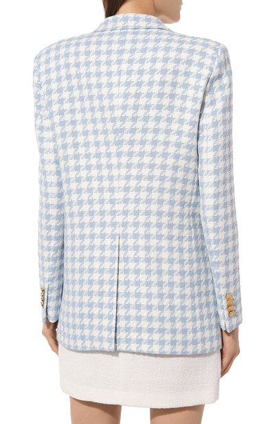 Твидовый жакет TAGLIATORE 0205 голубого цвета по цене 83050 руб., арт. J-JASMINE10B/340256/EI951, фото 4 Твидовый жакет TAGLIATORE 0205, арт. J-JASMINE10B/340256/EI951, фото 4