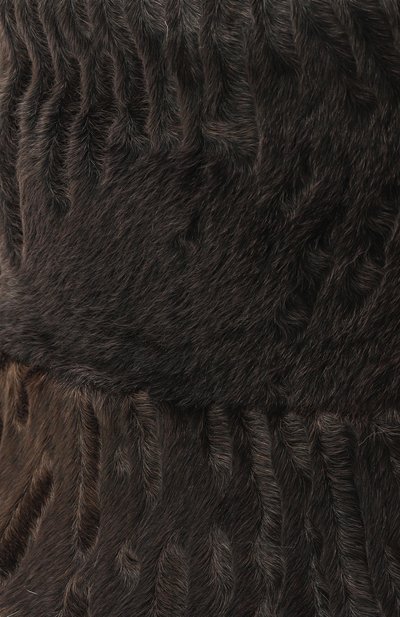 Панама из каракульчи VICTORIA KUSENKOVA темно-коричневого цвета по цене 105820 руб., арт. 157100003042, фото 3 Панама из каракульчи VICTORIA KUSENKOVA, арт. 157100003042, фото 3