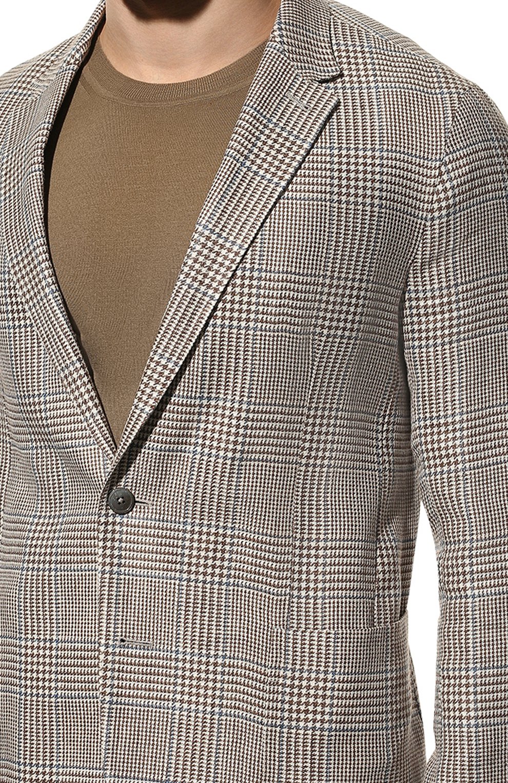 Пиджак изо льна и шерсти ZEGNA бежевого цвета по цене 264500 руб., арт. 349521/1DJSS0, фото 5 Пиджак изо льна и шерсти ZEGNA, арт. 349521/1DJSS0, фото 5