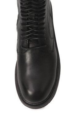 Женские кожаные ботинки danny ANN DEMEULEMEESTER черного цвета, арт. B0010062/LT047 | Фото 6 (Материал внутренний: Натуральная кожа; Подошва: Платформа; Каблук высота: Низкий; Материал внешний: Натуральная кожа; Драгоценные камни: Проставлено; Материал сплава: Проставлено; Женское Кросс-КТ: Военные ботинки; Материал утеплителя: Без утеплителя)