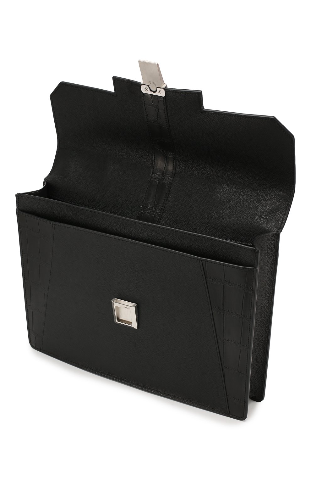 Портфель из кожи крокодила ZILLI, арт. MJL-0BB08-A0490/0001/CPOR, фото 4
