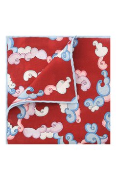 Мужской шелковый платок LANVIN бордового цвета, арт. 2815/HANDKERCHIEF | Фото 1 (Материал: Текстиль, Шелк; Нос: Не проставлено)