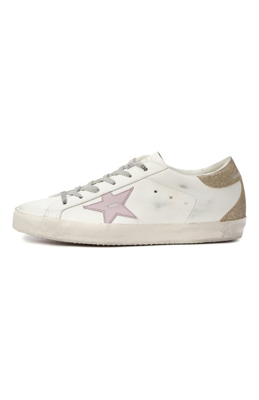 Кожаные кеды Super-Star Golden Goose Deluxe Brand GWF00102.F006842 Белый  GWF00102.F006842 Фото 4