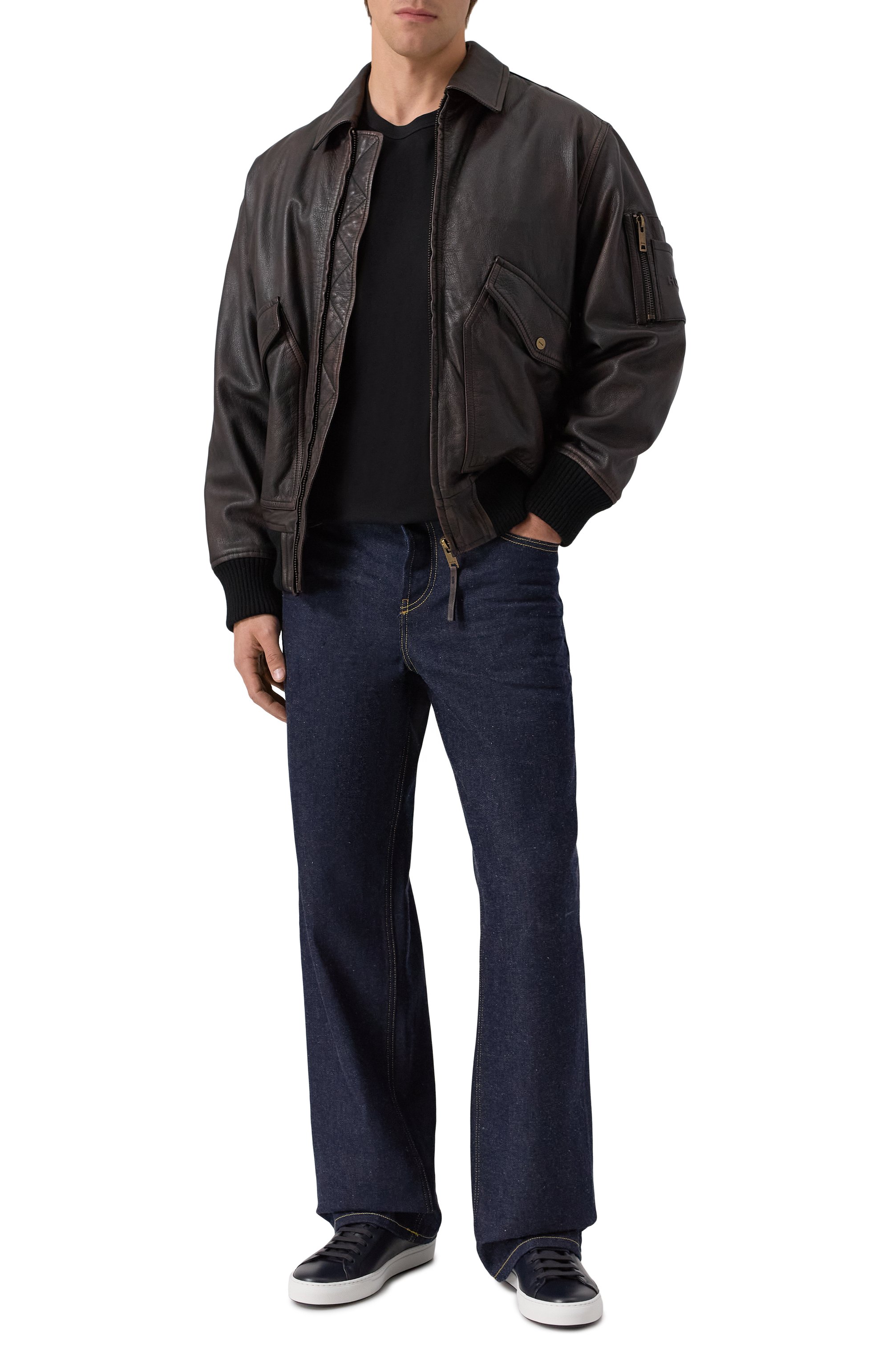 Кожаный бомбер HUGO, арт. 50541865, фото 2