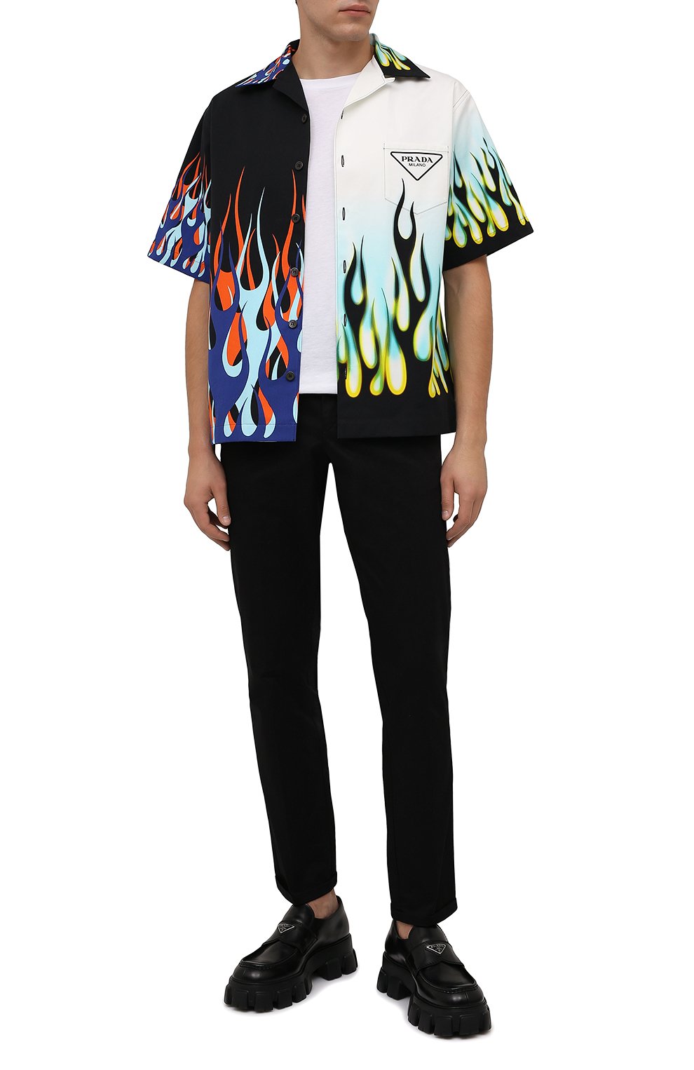 Хлопковая рубашка PRADA, арт. UCS406-1Z22-F0002-212, фото 2