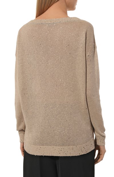 Пуловер изо льна и шелка BRUNELLO CUCINELLI, арт. M1000B1033, фото 4