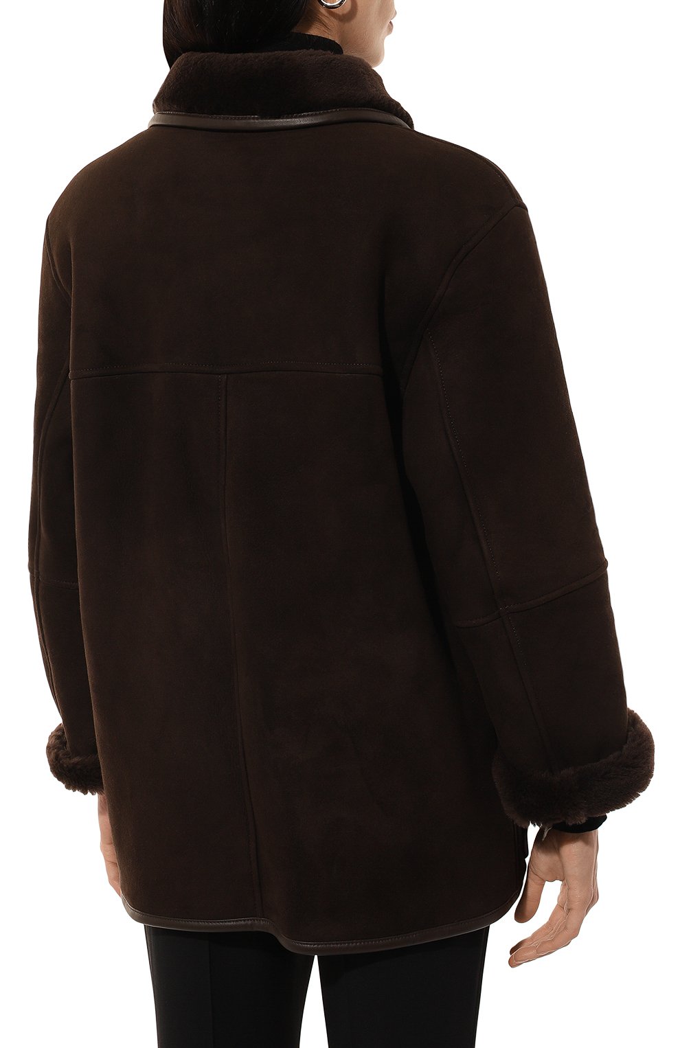 Дубленка из овчины DUNST темно-коричневого цвета по цене 156000 руб., арт. UDJU4D221W2, фото 4 Дубленка из овчины DUNST, арт. UDJU4D221W2, фото 4