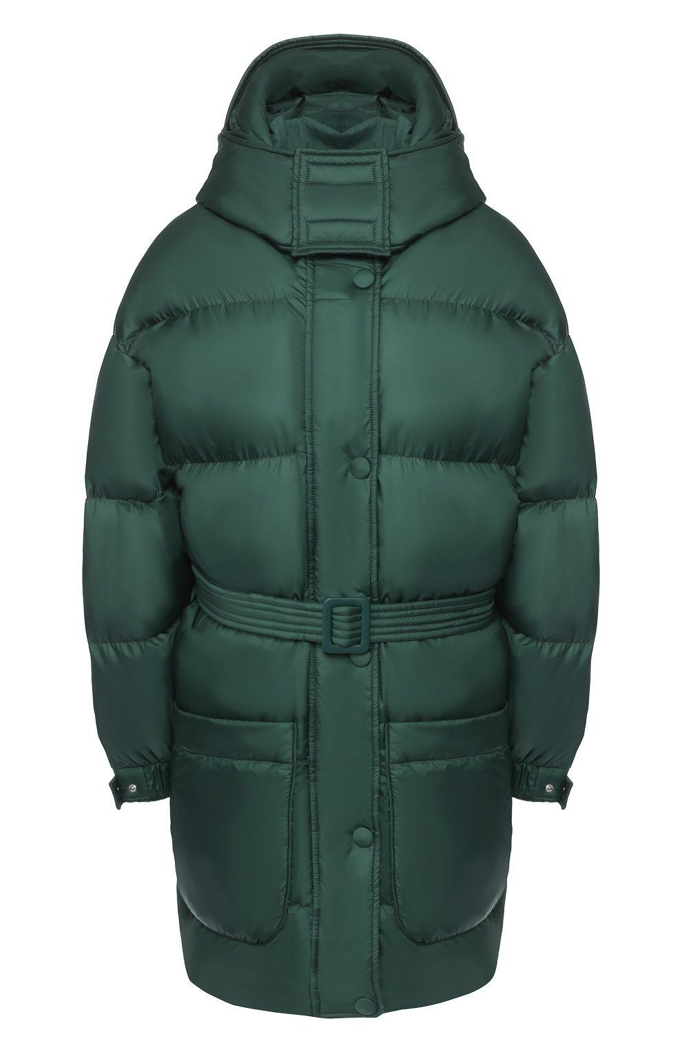 Однотонный стеганый пуховик с поясом и капюшоном IENKI IENKI, арт. KILLER J, фото 1