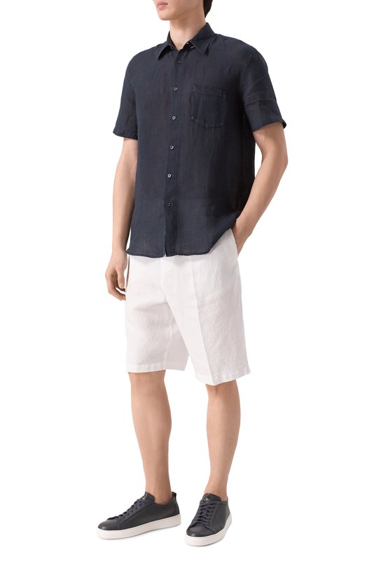 Льняные шорты 120% Lino 33ALIM29CM/0253/000 Белый  33ALIM29CM/0253/000 Фото 2