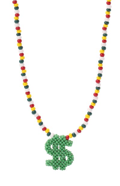 Колье зеленый доллар HIAYNDERFYT, арт. 1-5DLRGRN, фото 3