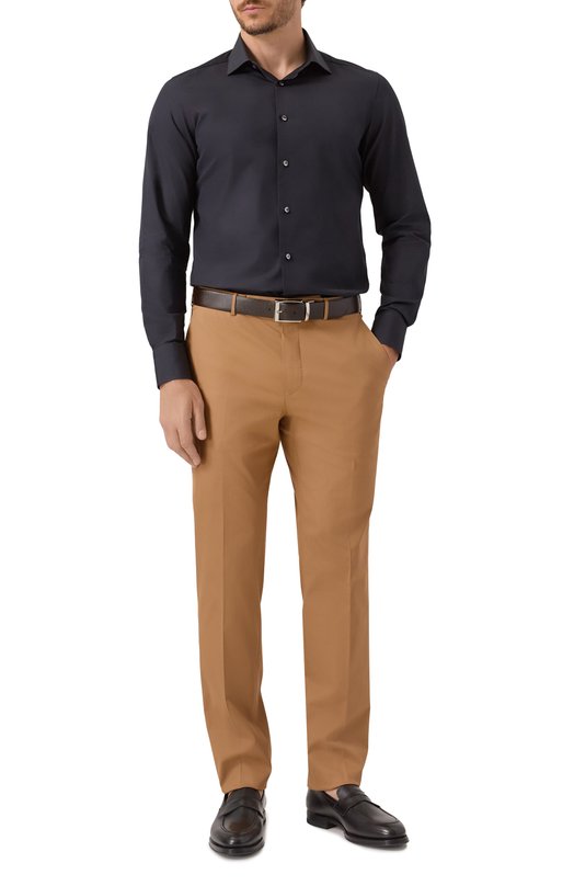 Хлопковые брюки Zegna 77TB12/R715F17A7 Бежевый  77TB12/R715F17A7 Фото 2