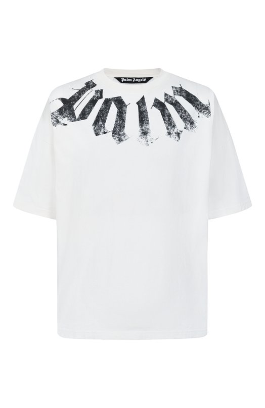 Хлопковая футболка Palm Angels PMAA10DS26JER002 Белый PMAA10DS26JER002
