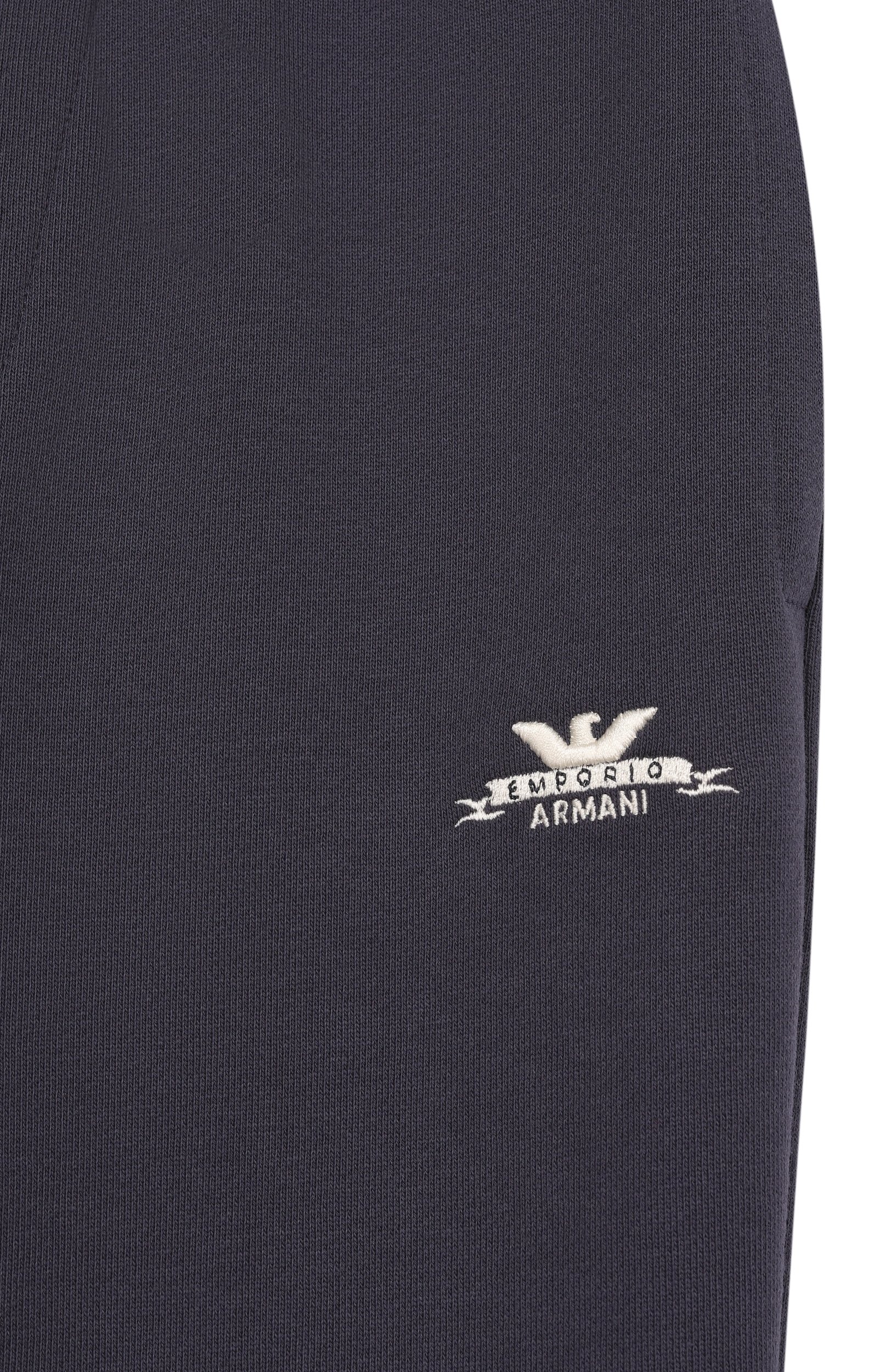 Хлопковые брюки EMPORIO ARMANI темно-синего цвета по цене 17850 руб., арт. EB001646/AF26020, фото 3 Хлопковые брюки EMPORIO ARMANI, арт. EB001646/AF26020, фото 3