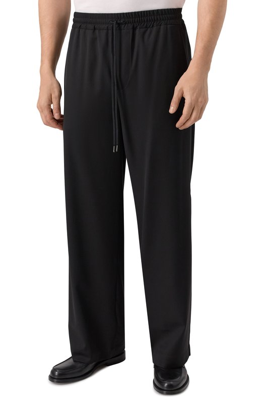 Шерстяные брюки Isabel Benenato UW32F25 Чёрный  UW32F25 Фото 3