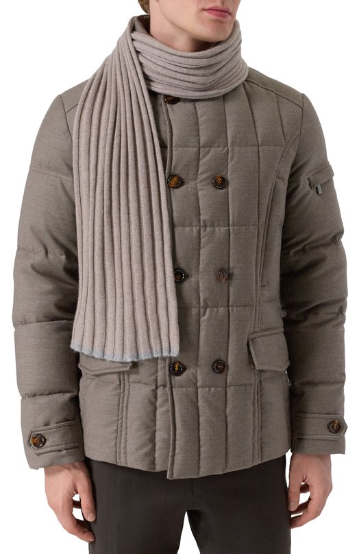 Кашемировый шарф Brunello Cucinelli M2240819 Бежевый  M2240819 Фото 3